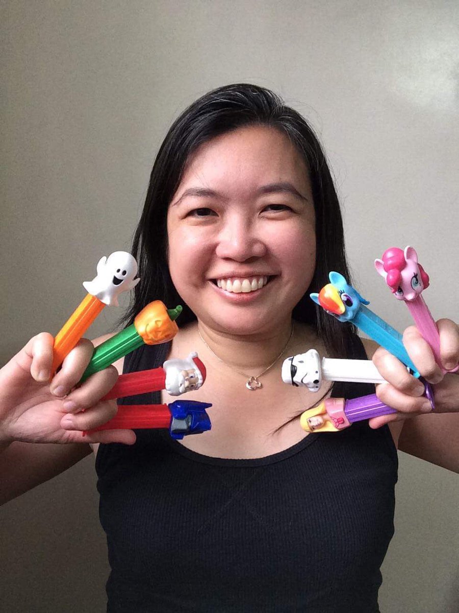 Miscellanylove's tweet photo. I (pezgrl77) met my #GISHBond in Vicky (vjmeichi) because we both love pez! We are 8,302 miles apart in Texas, US and Manila, Philippines and we are both moms, love pizza, and were born in March of the same year!! What are the odds!?
#practicallytwins #GISH https://t.co/Nl7bDUWyVU