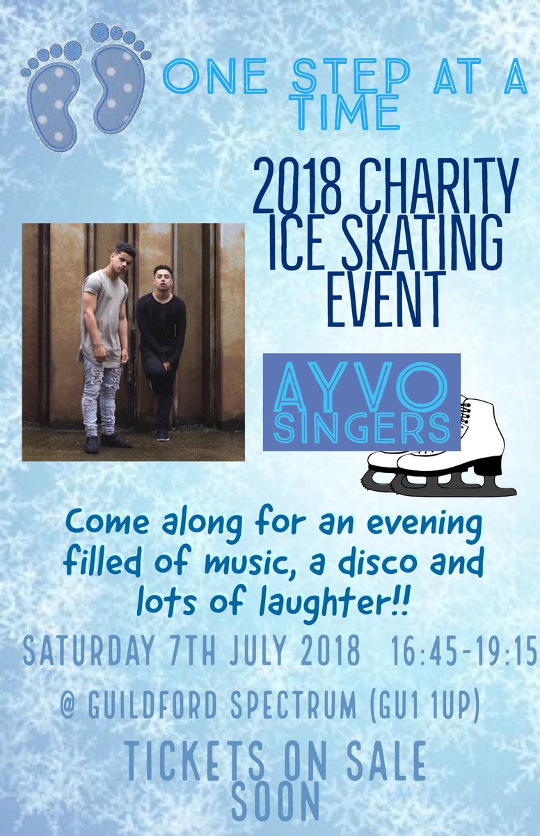 OneStepCharity_'s tweet photo. 7TH JULY AT GUILDFORD SPECTRUM, ONE STEP’S ICE SKATING EVENT ⛸ GET YOUR TICKETS TO SEE @AYVOMUSIC 👉🏼 https://t.co/vmhcnBcmDl // EVENING FULL OF MUSIC, FUN &amp; LAUGHTER ⛸🖤 https://t.co/M89IiWoQ3g