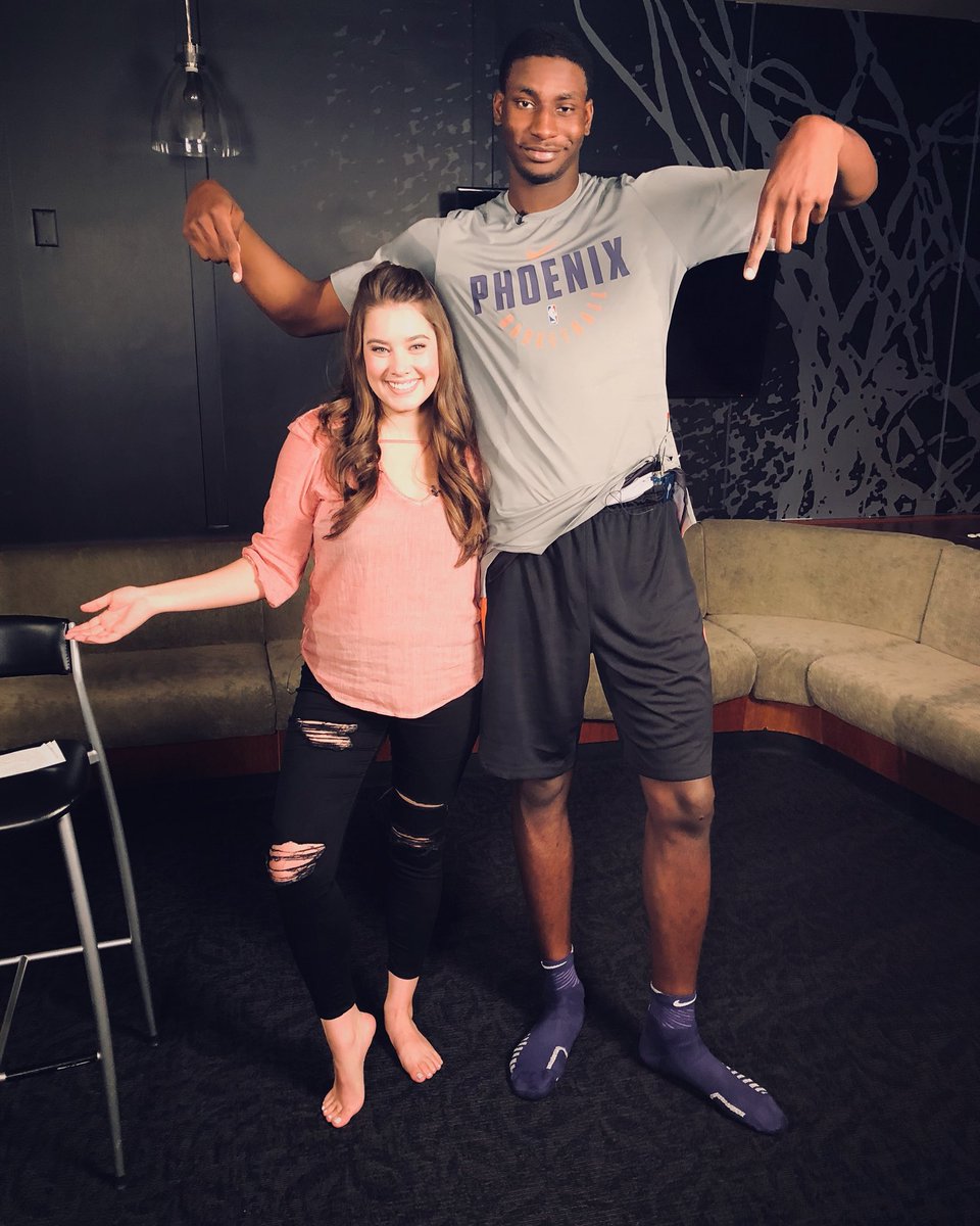 Jaren Jackson Jr. loves chillin without shoes. And so do I. So we did  today's interview without them. 🤣🙌, image size:960x1200