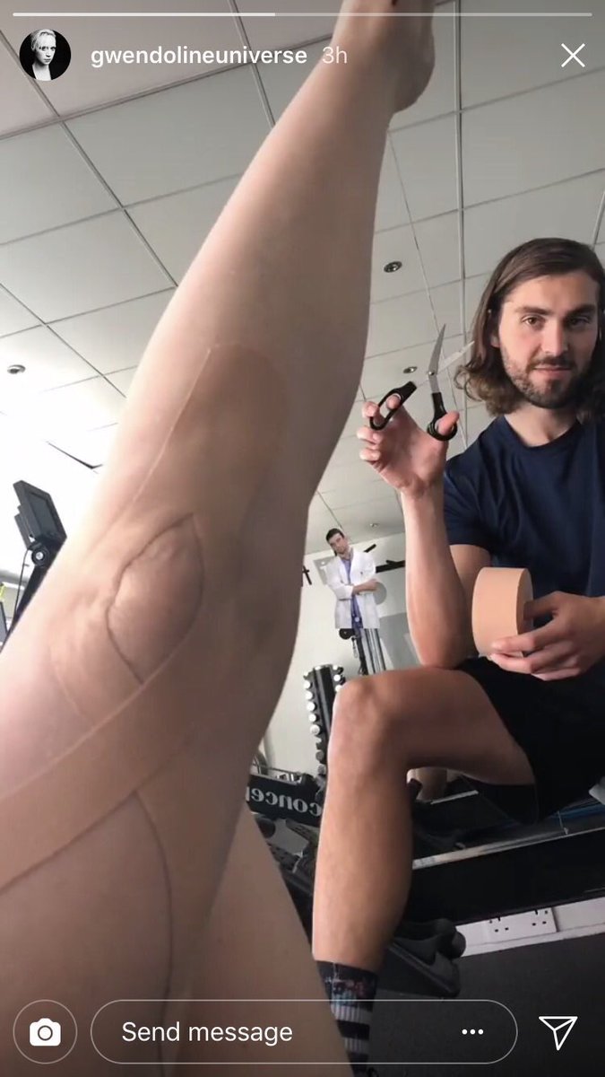 <a href="/lovegwendoline/">Gwendoline Christie</a> does <a href="/nikolajcw/">Nikolaj CosterWaldau</a> just admire you so much that he even has to injure the same knee to stay as awesome as you are?! 😂😂😂