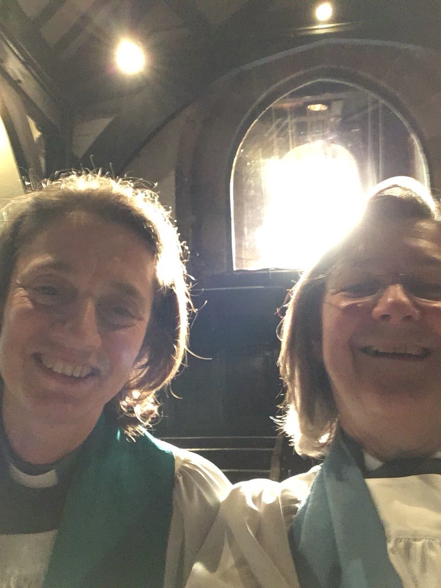 heulwenann's tweet photo. Me and my vicar after evensong #Sundayserviceselfie @OurCofELike @churchofengland #LowerPeover https://t.co/pk6ZFcFcC4