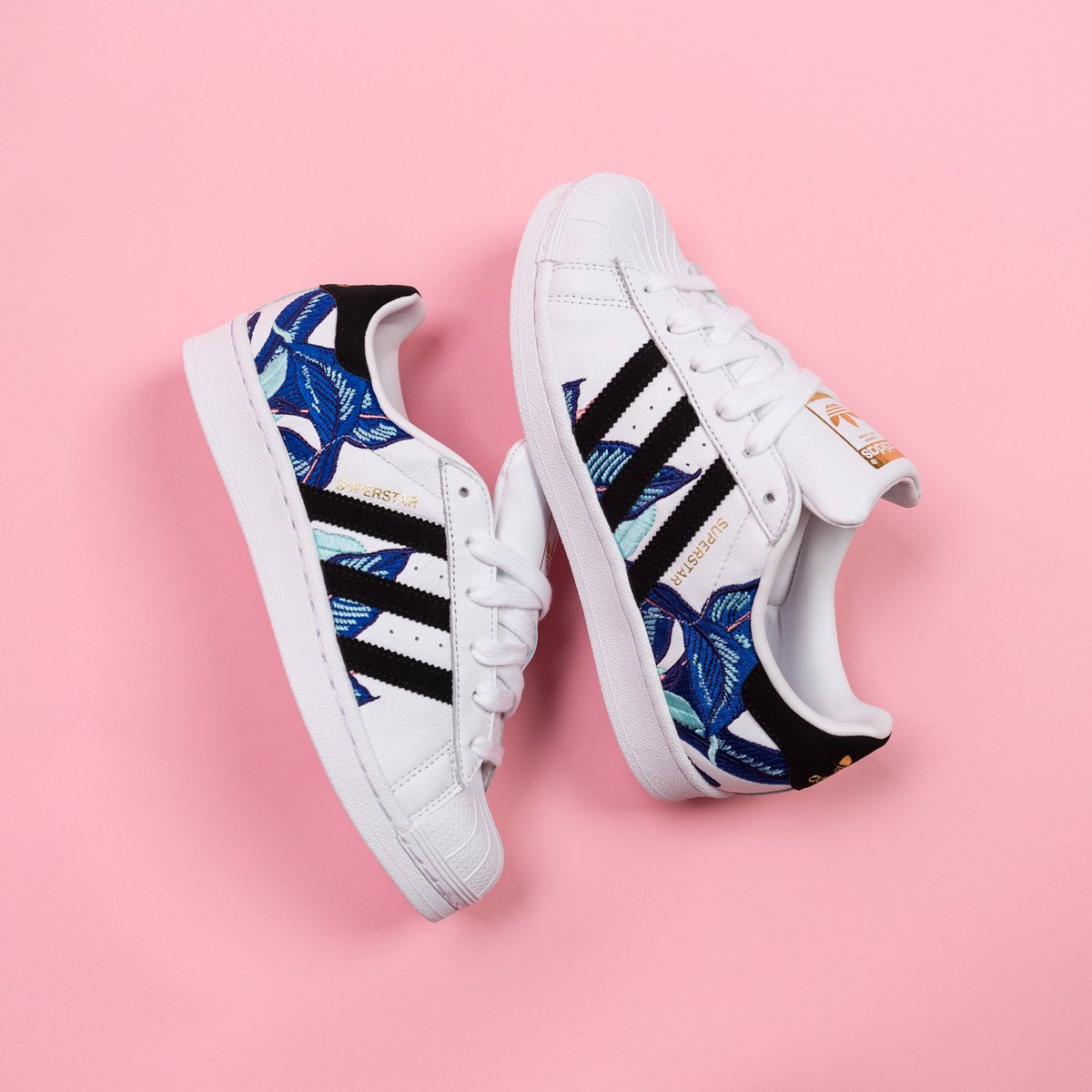adidas superstar embroidered sneakers