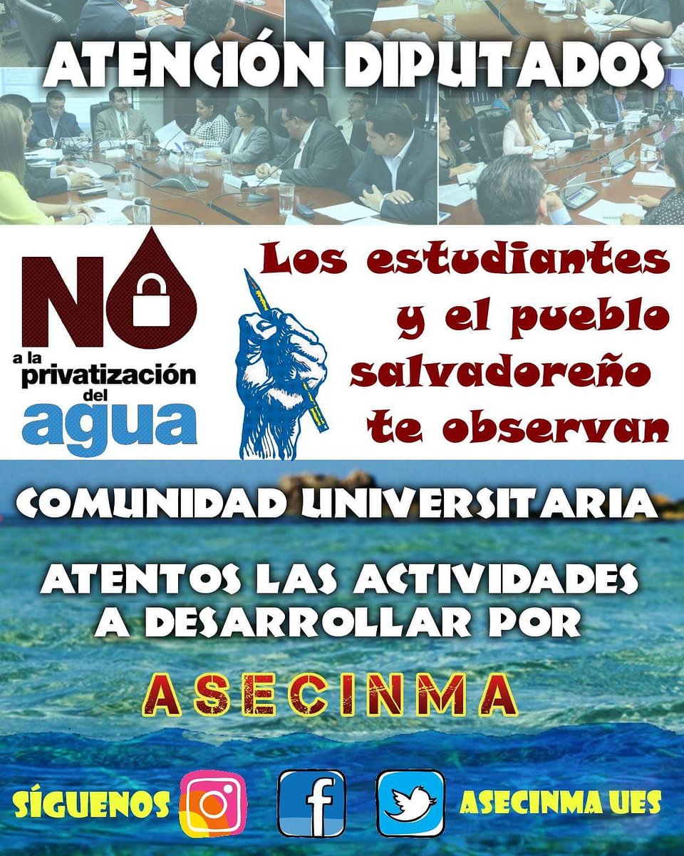 Atentos de los acuerdos tomados en la Asamblea.

"El agua como derecho fundamental para la vida humana y para todos los seres vivos"