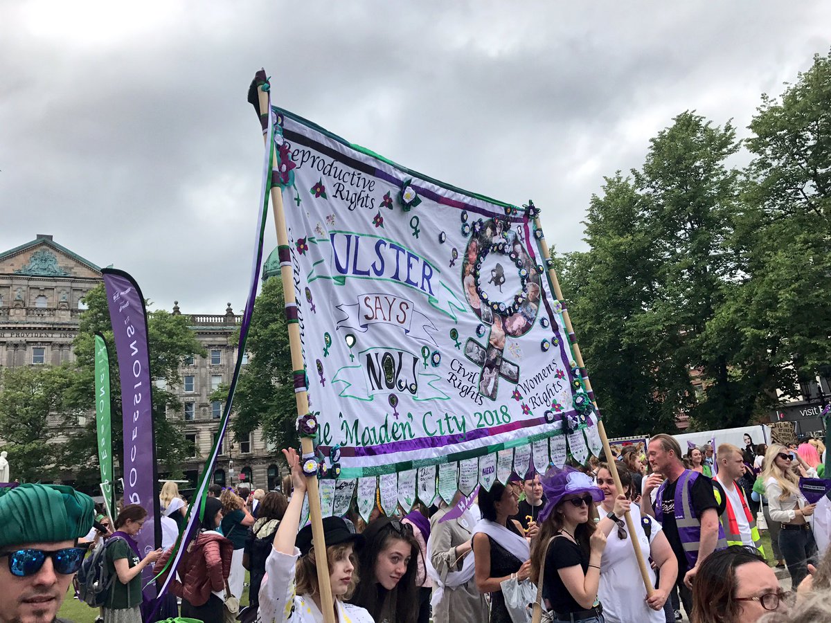 EqualityAware's tweet photo. What an amazing day and so uplifting to be surrounded by passionate people from across the island of Ireland standing up for women's rights and equality at today's #PROCESSIONS2018 #PROCESSIONBelfast in #Belfast #SDG5 #planet5050 https://t.co/GP0BoLdQ3j