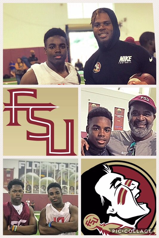 AntTrainHayes's tweet photo. Enjoyed camp with the @Seminoles @FSUFootball today, with @odellhaggins @WinterWhite53   &amp; @coach_pimp https://t.co/ZWxfylCmJo