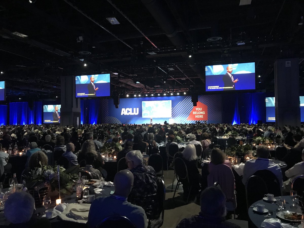 Bryan Stevenson: “Injustice only ends when good people do inconvenient and uncomfortable things.” ✊#ACLUcon18