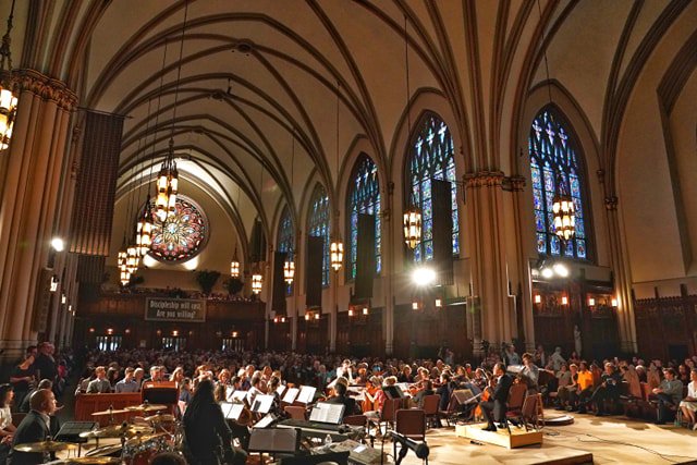chicagosymphony's tweet photo. .@YoYo_Ma, musicians from the CSO, @CivicChicago, @CCChoir and @stsabinachurch band came together for an inspiring afternoon of music at the CSOA’s second Concert for Peace. The concert also featured works by family members in the @purposeoverpain program. #concertforpeace https://t.co/OmYzUXQv4h