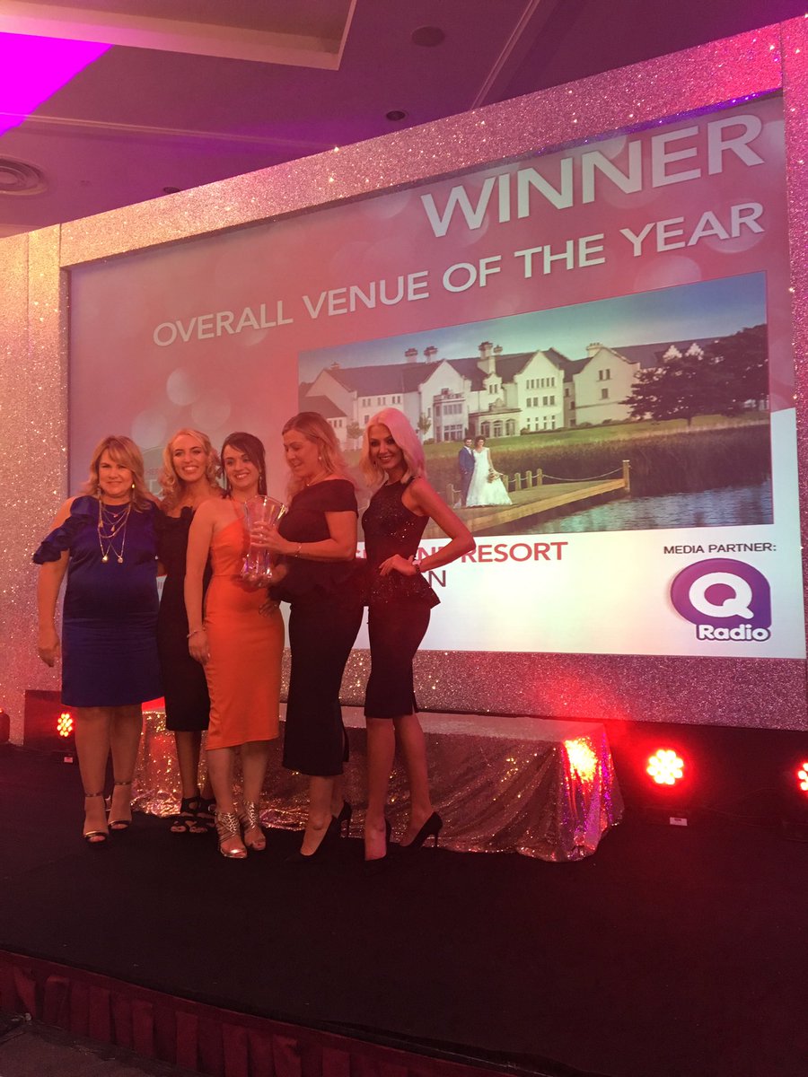 WeddingJournal's tweet photo. It’s the final award of the evening and what an evening it has been...

🌟The Winner of our Overall Venue of the Year award sponsored by @goQradio goes to... @LoughErneResort &amp; Spa! 🌟 

What a worthy winner, Congratulations! #WJReaderAwards2018 🍾🥂🏅 https://t.co/exc1zhCNs0
