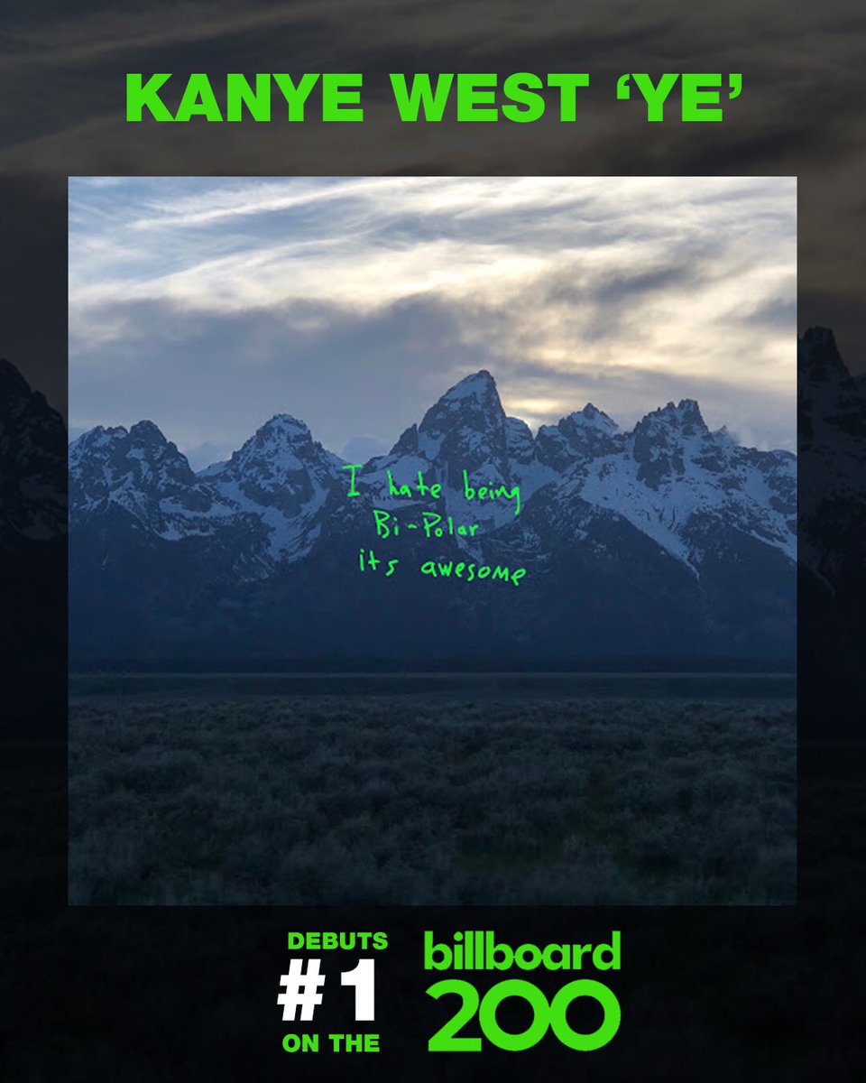 defjam's tweet photo. .@kanyewest’s 8th straight #1 album. 🙌 https://t.co/psGLAqfAXQ