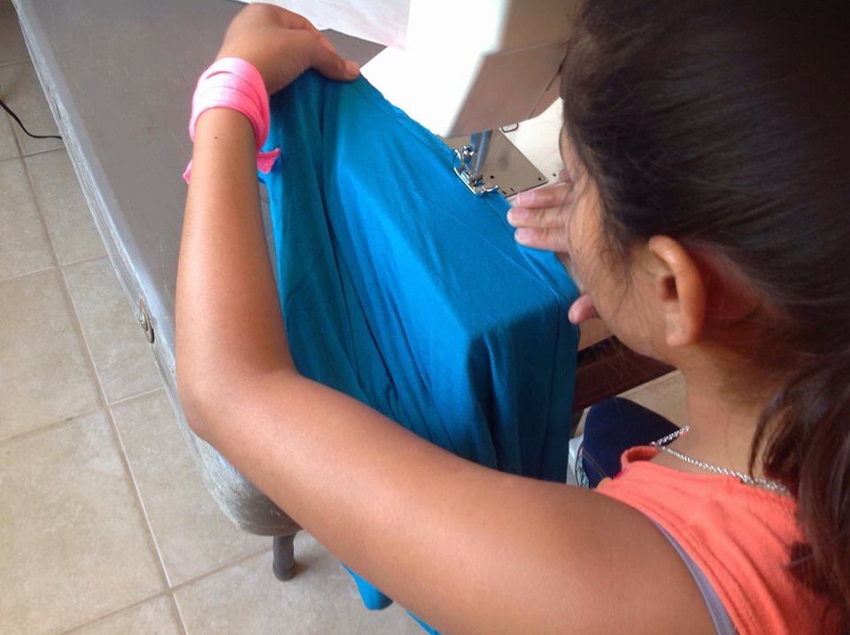 ninosdebaja's tweet photo. Talk about progress and amazing students. Our girls are learning so much about sewing and they can see the results of their work immediately! Last class was making skirts! Wow. https://t.co/ii7NPRw0e8