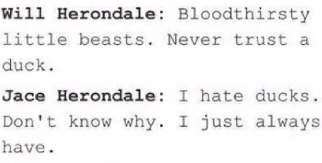 lightwood_18's tweet photo. Soo how do you feel after living Herondale's worst nightmare @AnnaBananaHops ????? #NeverTrustADuck 😂😂😂😂😂 #SaveShadowhunters https://t.co/jytuSVWXyp