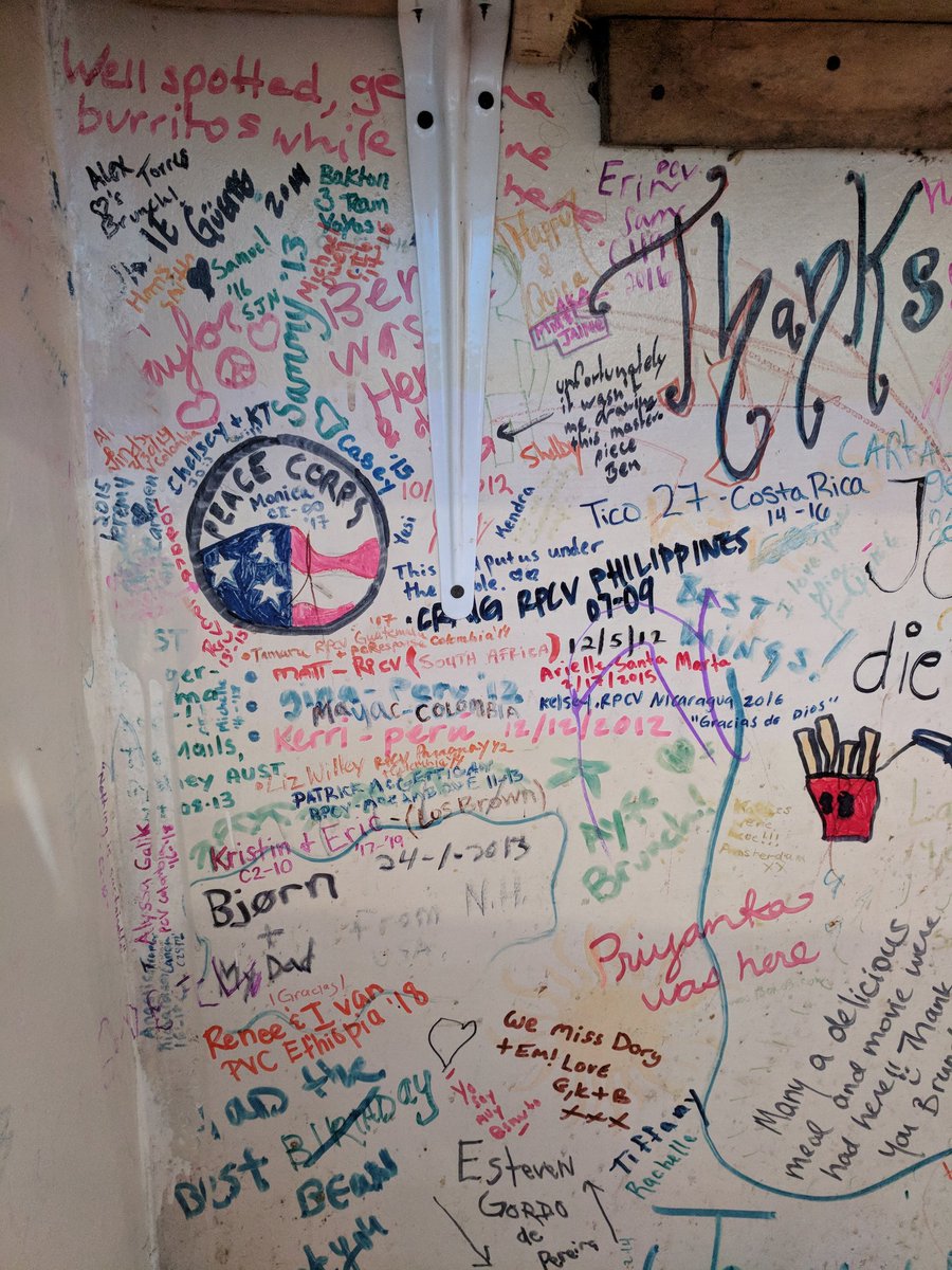 FijiAnne's tweet photo. Spotted while having our breakfast in Salento. We added our names. @pcorpsconnect #RPCV @PeaceCorps https://t.co/ZszYnHqnQx