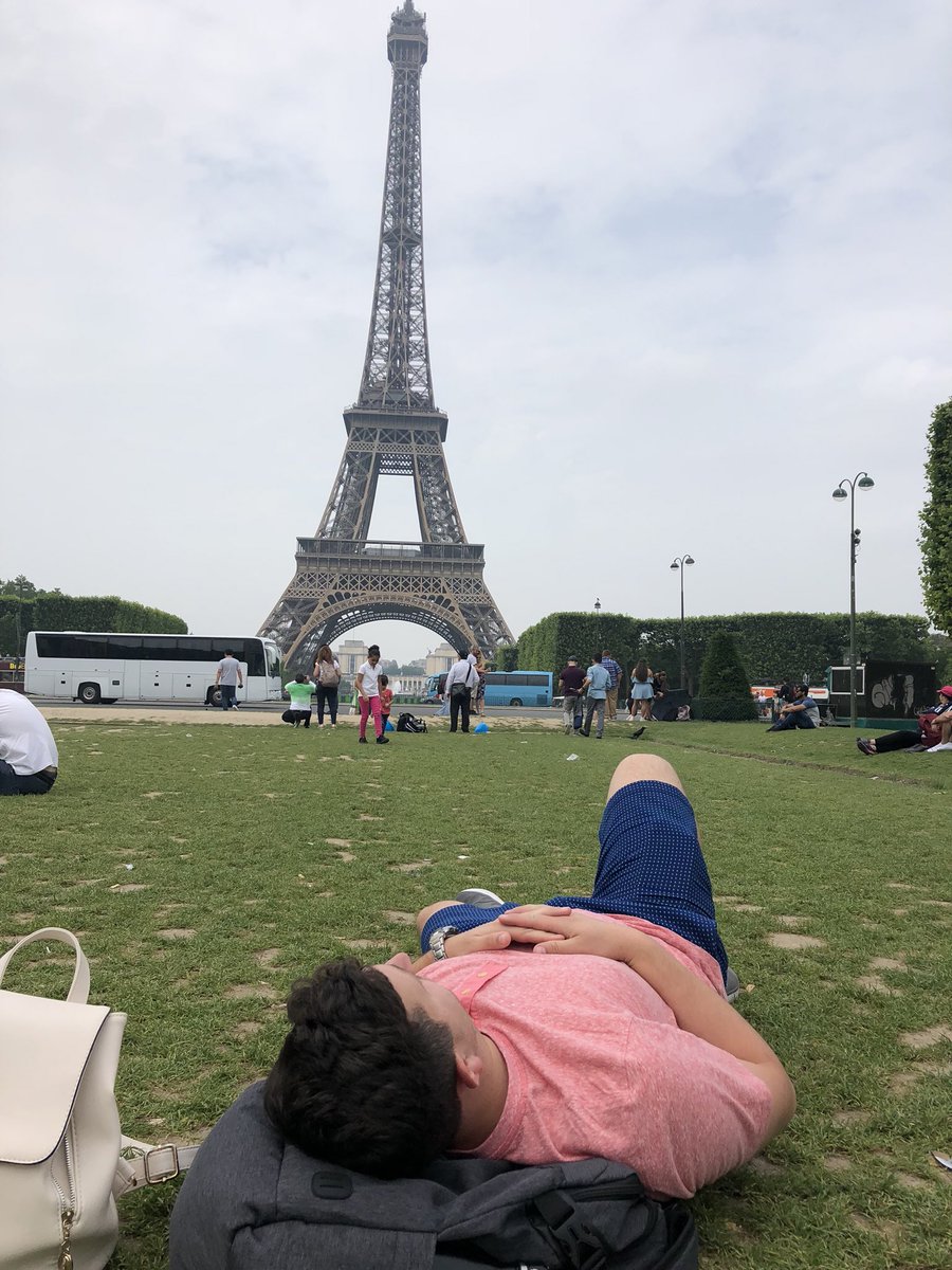 Afternoon naps are my favorite #naps #paris #eiffeltower #champdemars