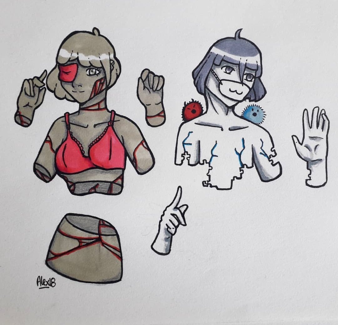 ALEXBO's tweet photo. Deux nouveaux OC que j'aime beaucoup, Korime-san et Nacchan !
#OC #illustration #sketch #promarker #doodle #art #creation #procreate #traditionalart #pencildrawing #girl #art #man #puzzle #statue #alexbofvm #1p1w #visiblewomen #draw #dessin #creative #paperdraw #color https://t.co/gkWWvpfg25
