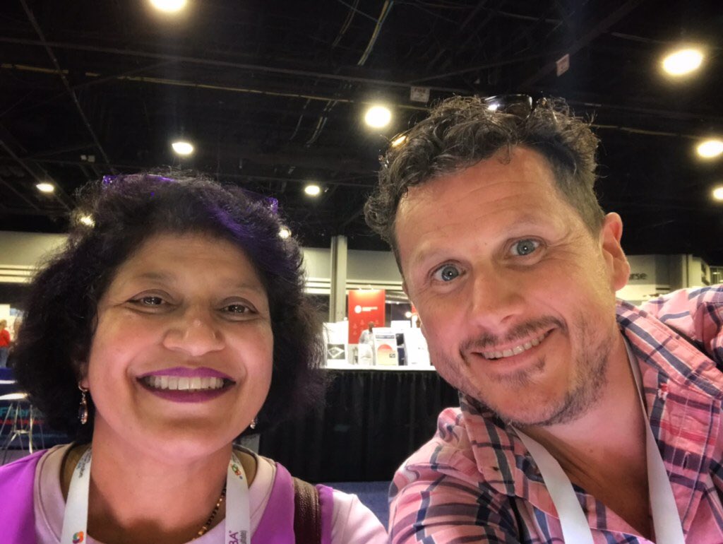 Paul Duprex with Kalai Mathee #ASMicrobe representing   #MicrobioSoc