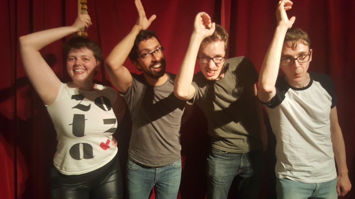 Look at these happy unicorns! Thank you <a href="/C3Something/">C3Something</a> for having us tonight. Next gig: 5th of July at <a href="/ZealImprov/">Zeal</a> !