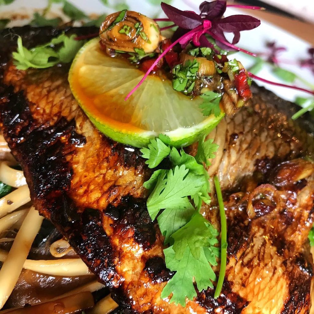 PubHalfway's tweet photo. Teriyaki Cornish Bream this weeks fish dish! #fishy #bream #teriyaki #cornishfish #localfood #asianfish https://t.co/m21fikp9fE