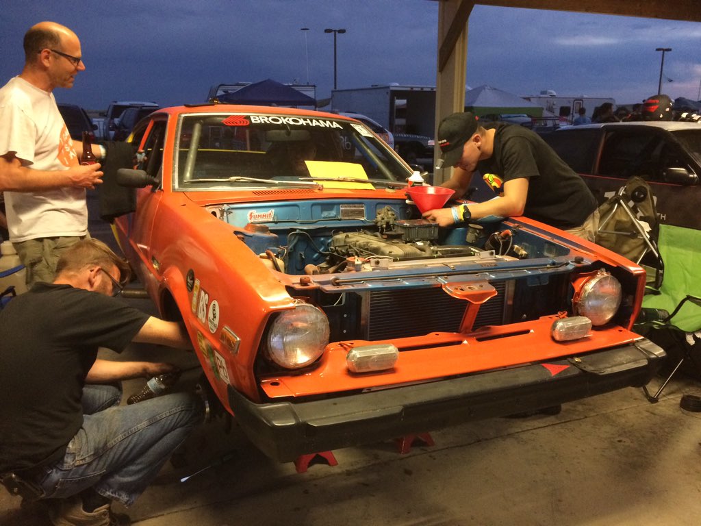 24hoursoflemons's tweet photo. Your #IndexOfEffluency winner from the #BFEGP drove some @YokohamaTC all-seasons on their wicked Plymouth Arrow. #24HoursOfLemons #PlymouthArrow https://t.co/UwKqlsTWcv