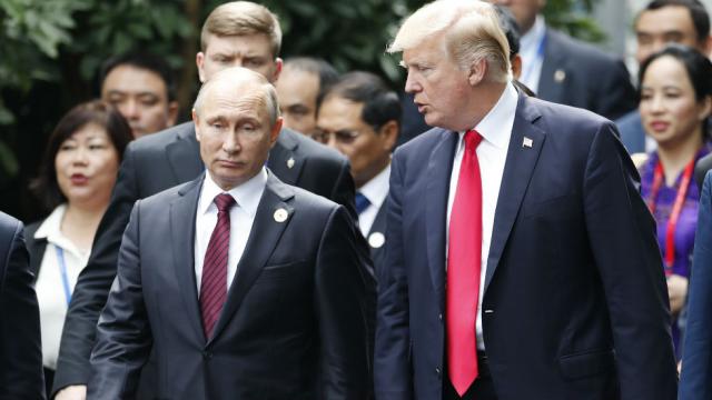 thehill's tweet photo. Putin criticizes Trump for pulling out of Iran nuclear deal https://t.co/k5abyR0KxC https://t.co/uMcEANxa5b