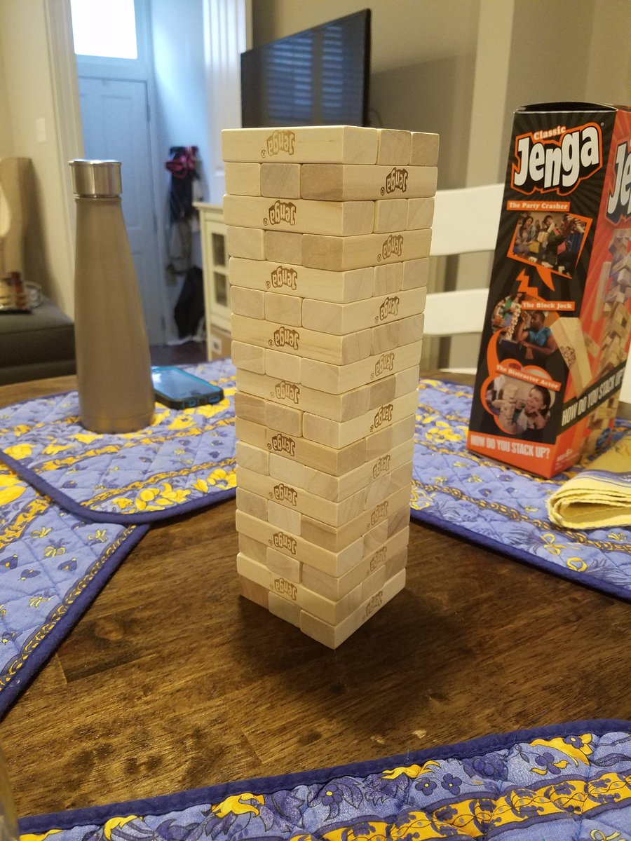 cptkou's tweet photo. It's goin down!! #Jenga https://t.co/yKbEzcAFLO