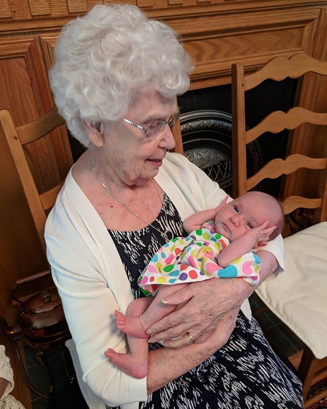KyleBowden's tweet photo. Great Oma meets the Sweet Pea! #family #babyshower #babykins #spoiled https://t.co/oxdfvepGiV https://t.co/325hcRduoX