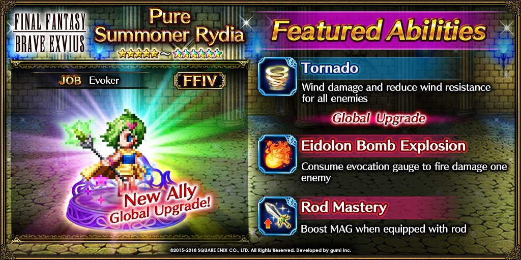 Final Fantasy Exvius On Twitter Pure Summoner Rydia The Young Final Fantasy Exvius On Twitter Pure Summoner Rydia The Young