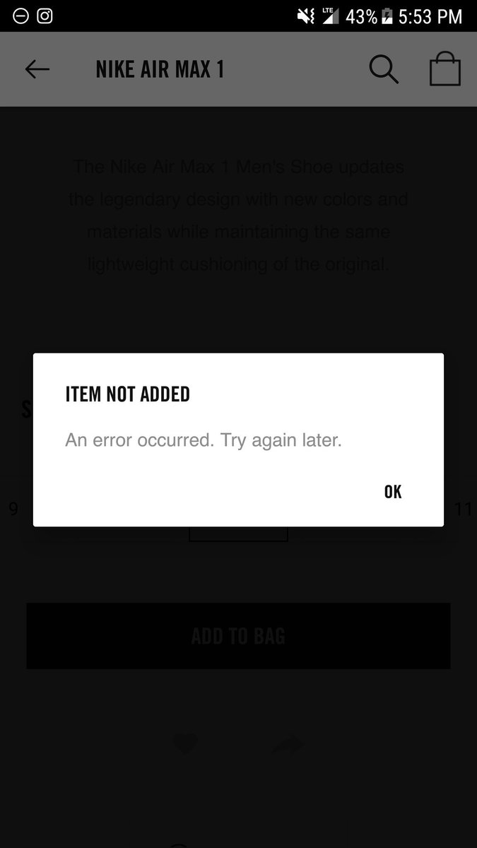 nike checkout down