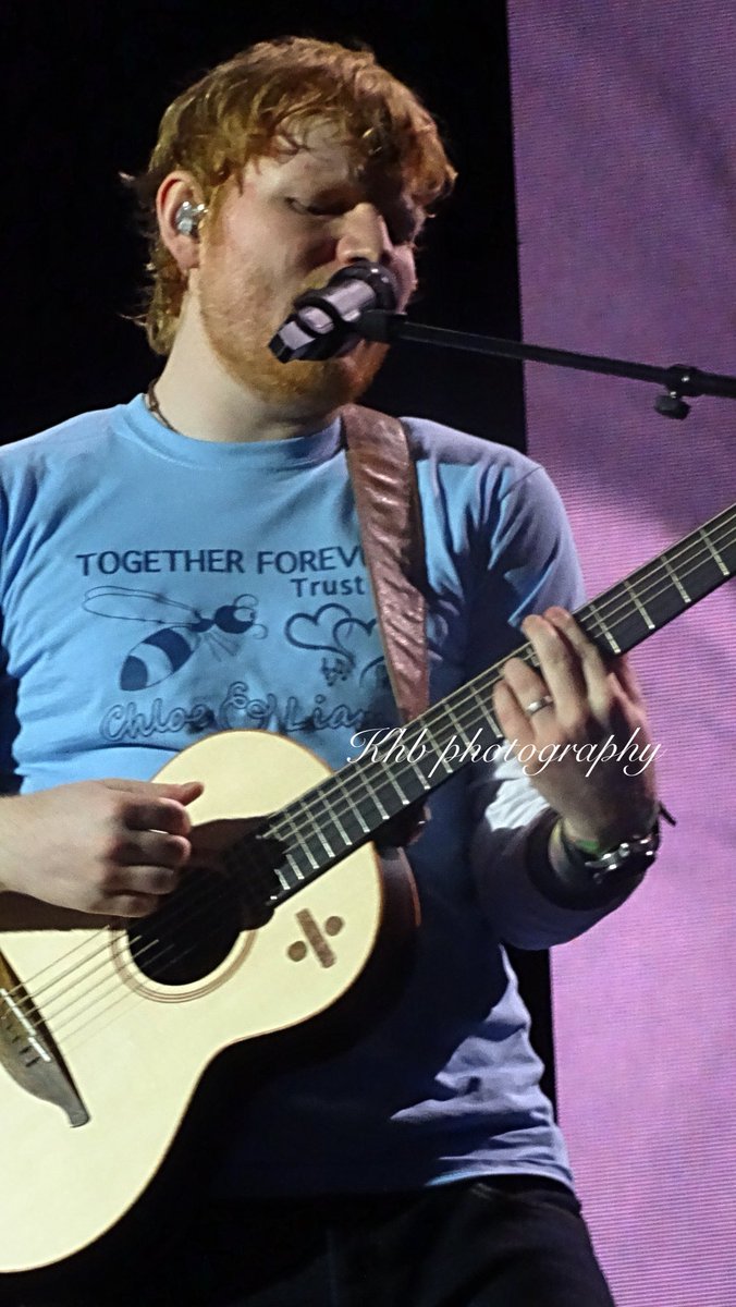 justmeinnit's tweet photo. .@edsheeran wore a #togetherforevertrust shirt on stage tonight in support of the trust that was set up in memory of Chloe and Liam after the Manchester terror attack https://t.co/njgL3sTC7w