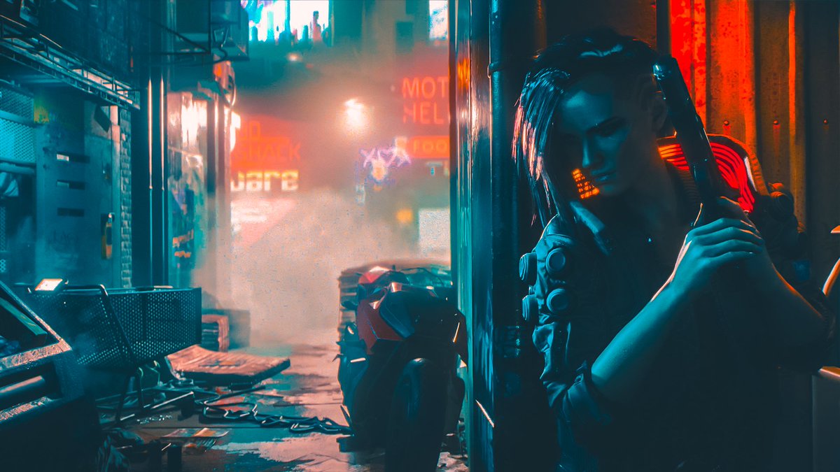 tanukimusic's tweet photo. Not sure why I decided to post-process Cyberpunk 2077 screens but I did https://t.co/8l1Jva08im