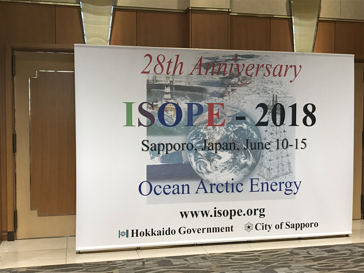 #isope 2018 kicks off now at Sapporo and look forward to brilliant talks lined up :-)