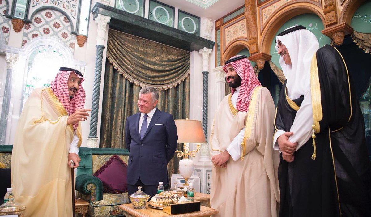 spagov's tweet photo. ⁧#خادم_الحرمين_الشريفين⁩ يستقبل ملك الأردن وأمير الكويت ونائب رئيس الإمارات  بمناسبة انعقاد الاجتماع الذي يضم الدول الأربع لمناقشة سبل دعم #الأردن الشقيق للخروج من الأزمة الاقتصادية التي يمر بها .

#واس https://t.co/OfLP8fujUg