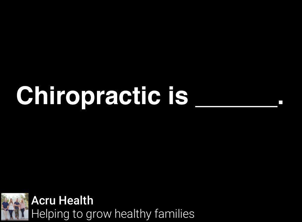 What does #Chiropractic mean to you?
