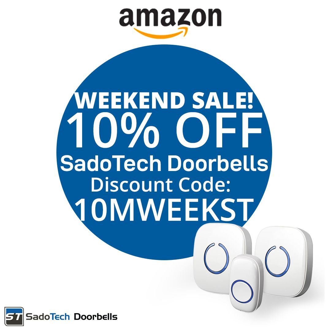 SadoTech's tweet image. Weekend Sale is here! Save 10% Off your dream doorbells: amzn.to/2sEUasT