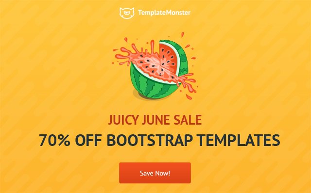 BootstrapZero's tweet image. Bootstrap SALE Alert!! 
TemplateMonster - Juicy June Sale - June 11-14.
 ✅ WordPress, HTML5  and Joomla - 30%
 ✅ Magento, Shopify, MotoCMS - 40%
 ✅ PrestaShop, WooCom - 45% 
 ✅ VirtueMart - 50%
 ✅ ZenCart - 70%
 ✅ Others - 70%
#webdesign #bootstrap
 ow.ly/Uxlo50hEgJ1