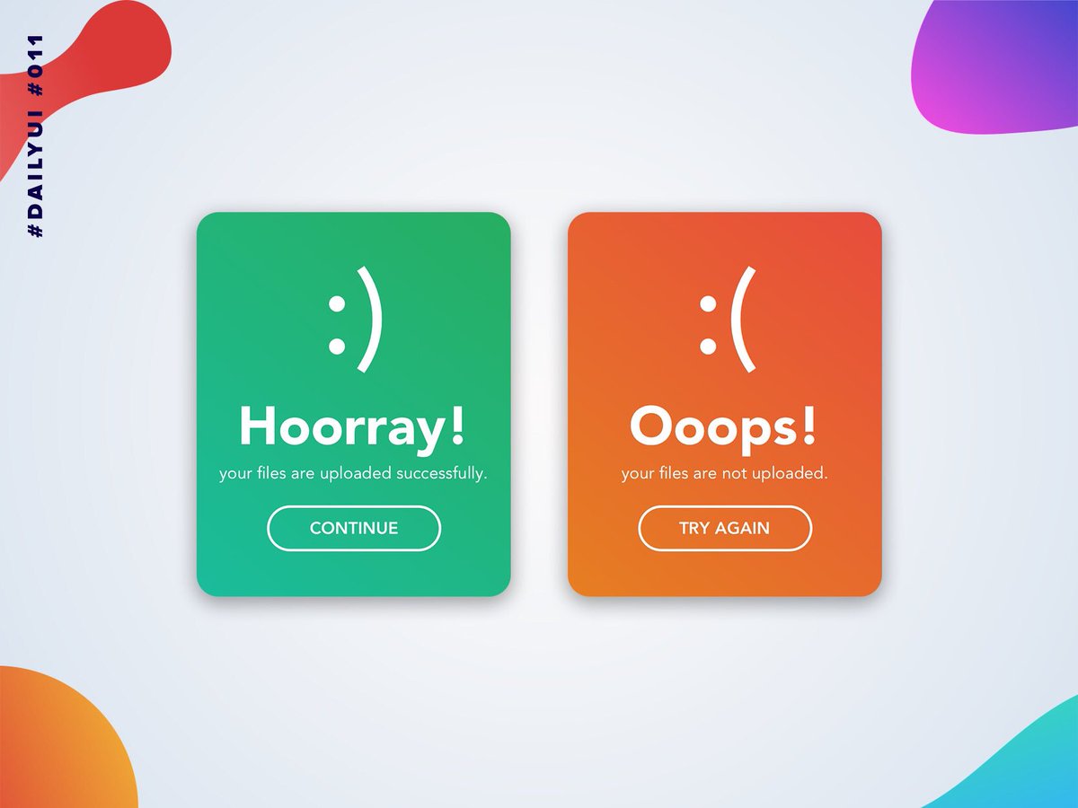 weirdviir's tweet photo. Daily Ui - 011 - Flash Message 
#DailyUi #DailyUiChallenge #CollectUi #UiDesign #Dribbble #Dribbblers #Minimal #CleanUi #sketchapp @Daily_UI @CollectUI 
Follow me: https://t.co/wREyy4xtur https://t.co/NmaXn57LcQ