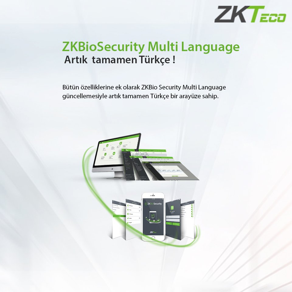 Size iyi bir haberimiz var ! ZKBio Security artık tamamen Türkçe. #zkteco #zkbiosecurity #yazılım #güvenlik