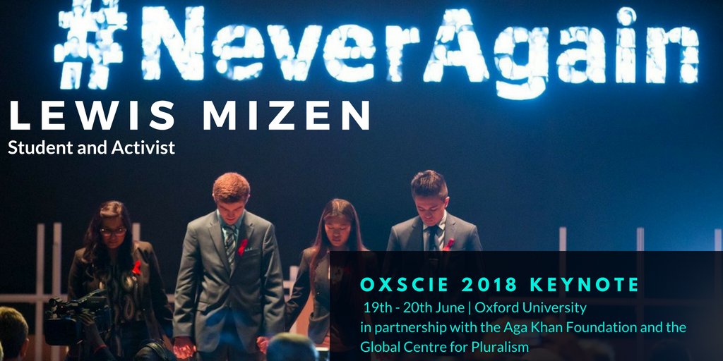 8 days to #OXSCIE2018 where we'll be hearing about courage, vulnerability and uncertainty from Student and Activist @lord_mizen, survivor of the Parklands school shooting. #neveragain Tune in on FB Live on June 20 <a href="/2pm/">Two O'clock</a> GMT!