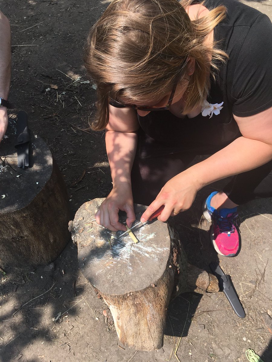 WCWCatford's tweet photo. The joys of #elderwood @OpenSquares #ogsw2018 making bracelets & whistles. https://t.co/748aNJCyIp