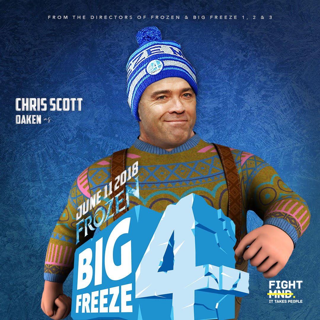 Reckon Scotty looks a bit like old mate Oaken from Frozen! Can't wait to see him head down the slide 😂⛄️ Donate now at fightmnd.org.au #BigFreeze4 #FightMND