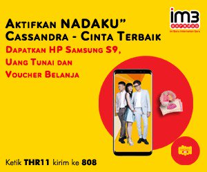 E_MOTION_ENT's tweet photo. THR didepan mata!!! Yakin gamau? Yuk serbu, Dapatkan HP Samsung, Uang Tunai &amp; Voucher Belanja?  Aktifin aja Nadaku @CassandraBand #CintaTerbaik Ketik THR11 kirim ke 808, Periode 1 May- 15 July 2018 #SuperTHR https://t.co/9ZEZQYYpix