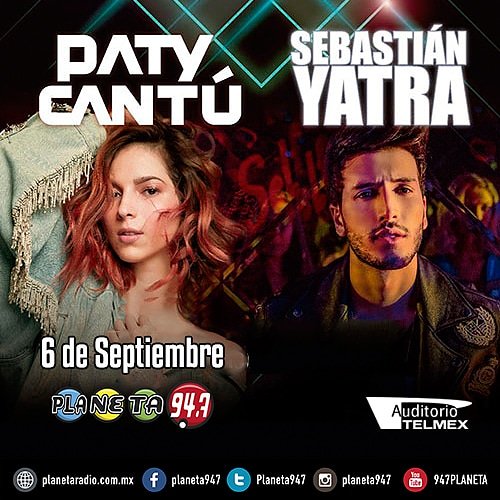 Planeta_GDL's tweet photo. ¡Llegó el momento de ganar tu pase doble para el concierto de @SebastianYatra y @PatyCantu! ¿Estás listo? Dale RT y ❤ https://t.co/lSeNB5KMVa