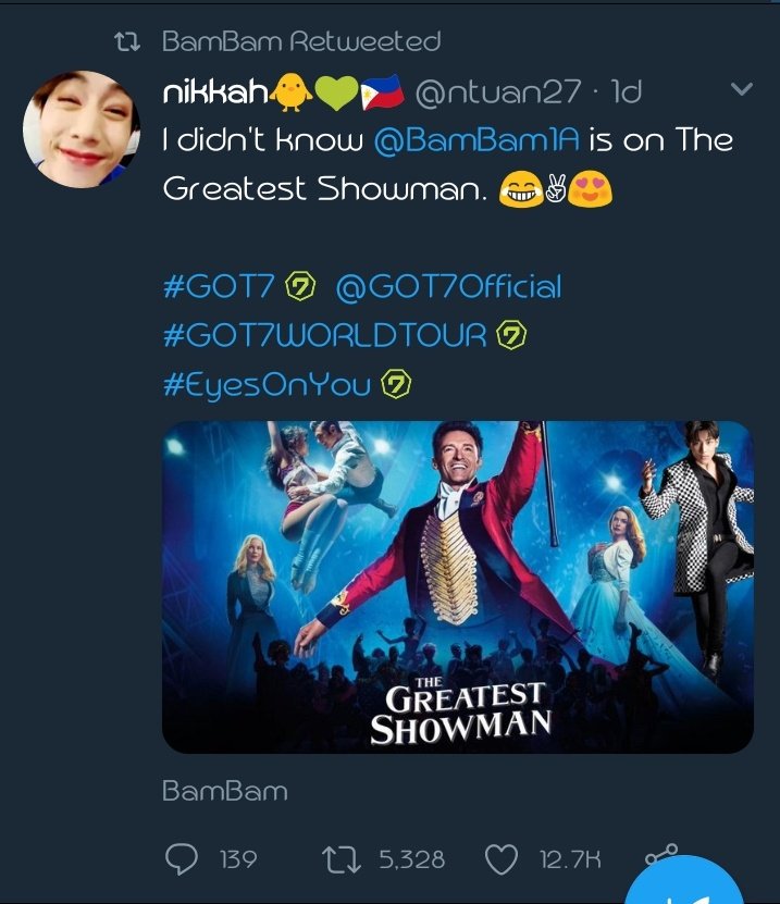 ntuan27's tweet photo. How to calm, guys? BamBam retweeted my tweet. And because of that, I got 1K followers already real quick. This is my first time! Thank you~~~ 💚💚💚💚💚💚💚

#GOT7 #GOT7WORLDTOUR @GOT7Official 

#dafBAMA2018Got7 https://t.co/edKMRViKix