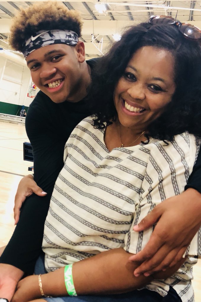justnikkinoland's tweet photo. My baby boi. Great weekend...coming through the lane like Lebron...move get out the way🎼🏀❤️ #nikeproskills #cj41 #cjnoland https://t.co/nHG2yjjwyM