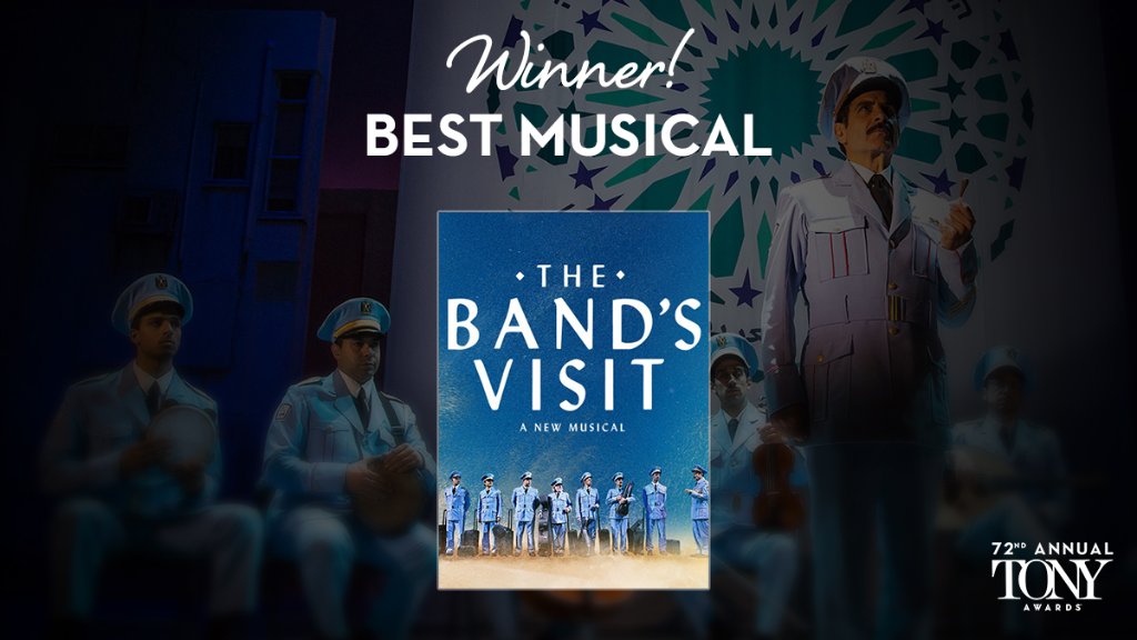 And the Tony for Best Musical goes to… @thebandsvisit. #TonyAwards #ThisIsBroadway