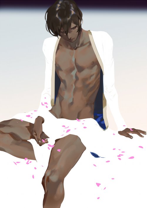 He's finally washed off all the demon blood. This body still feels strange. Everything about it feels both familiar and wrong. He'll just have to endure, as he's always done.

//There we go, a #SeductiveSunday 

[Source: pixiv.net/member.php?id=…]