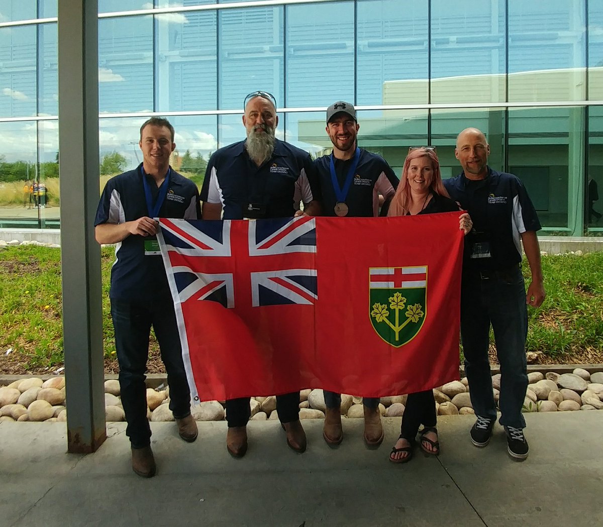 #pantherproud
Maresa MacAskill, 
Director of Competition, #skillsontario  #pantheralumni 
Eckhard Lutz #skillscanadaNTC #gpssgreenindustries  with Landscape Gardening Silver medalists #teamontario #Edmonton <a href="/AlgonquinColleg/">Algonquin College</a> <a href="/green_for_life/">Landscape Ontario Horticultural Trades Association</a> <a href="/gpsstech/">GPSS Tech</a> <a href="/OYAP_WRDSB/">WRDSB OYAP</a>