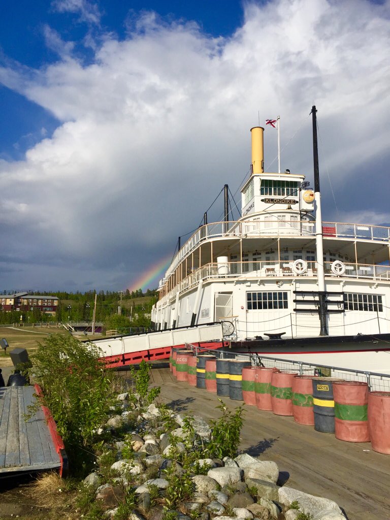 klondikesue's tweet photo. I love Rainbows 🌈 #yukonriver #whitehorse #yukon #exploreyukon #explorecanada #mybackyard #whyilivehere #bucketlist #landofthemidnightsun #ssklondike #milleniumtrail #paddlewheeler #ShareYourWeather https://t.co/7ta5E0oc2y