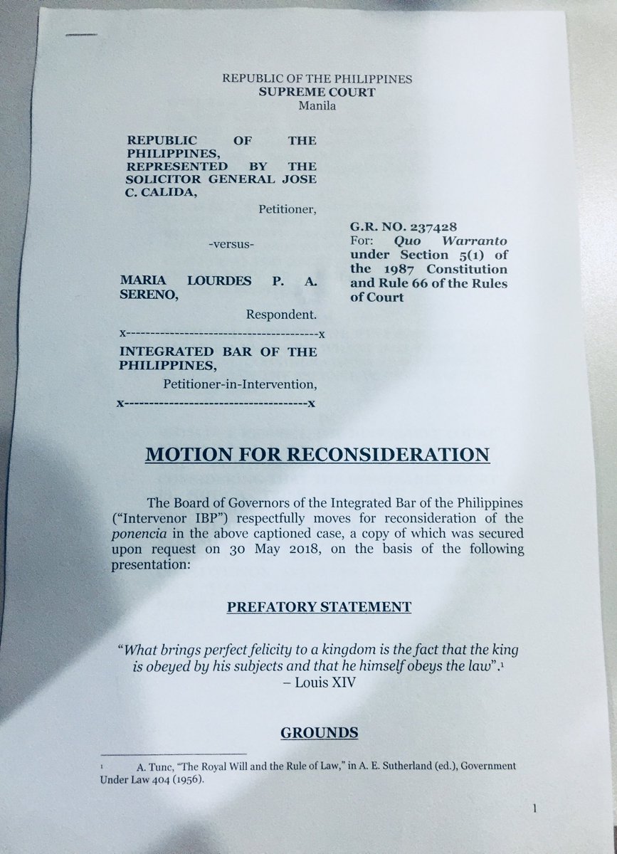 integrated bar of the philippines files motion for reconsideration