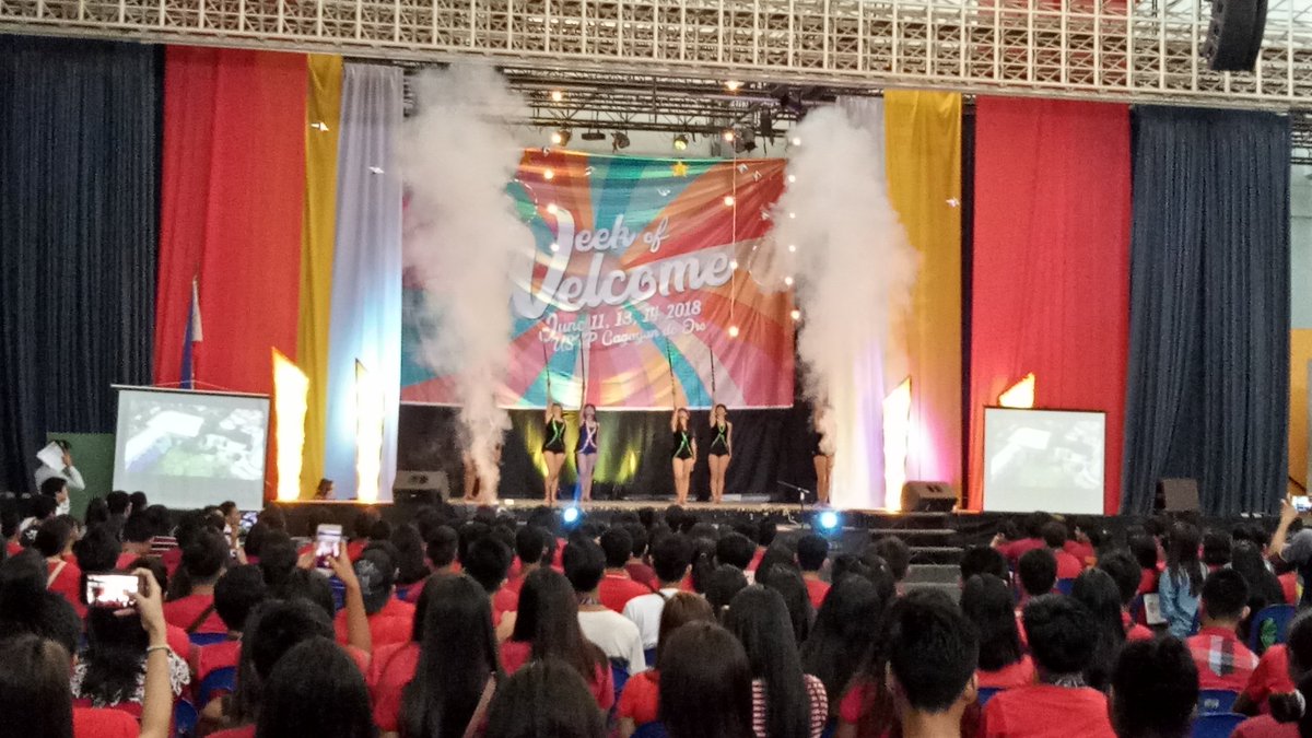 PaftPsi's tweet photo. The University of Science and Technology of Southern Philippines Welcome the Frosh with a WOW 🎉🎉 performance by USTP talents 😂😵😱

#wow2k18
#CSM2k18
#PaftPsiYAHAN https://t.co/YDXPN9sWK5