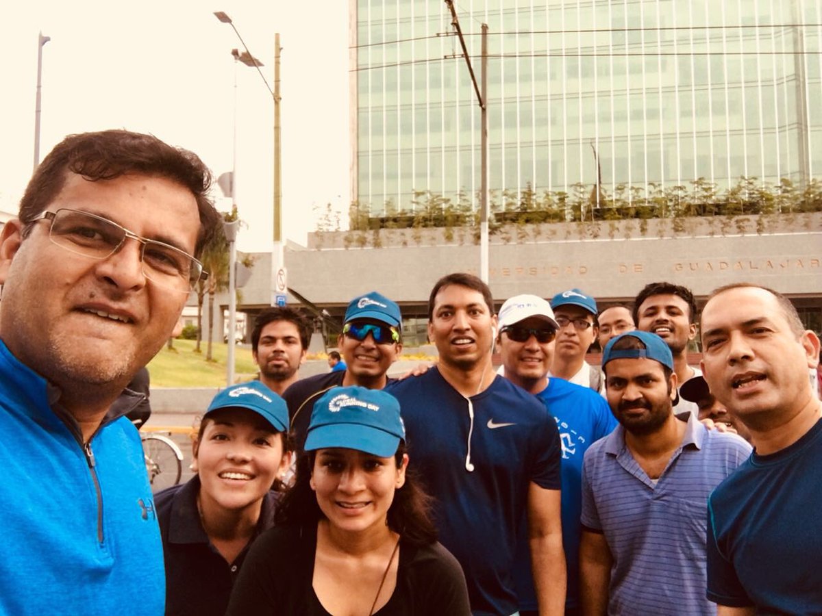 NidhiRinwa's tweet photo. #GlobalRunningDay @People_TCS 
When you all get together to enjoy this special Day. #tcsmexico https://t.co/CbzVrCWRWB